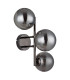 Conor Globe Wall Lights Gunmetal Balls Smoke Glass Shade 3x G9-2