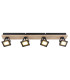 Joya Ceiling Spotlight Bar Matt Black Satined Glass Shade 4x LED 3000K-3