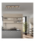Joya Ceiling Spotlight Bar Matt Black Satined Glass Shade 4x LED 3000K-6