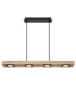 Joya Bar Pendant Ceiling Light Matt Black Satined Glass Shade 6x LED 3000K-3