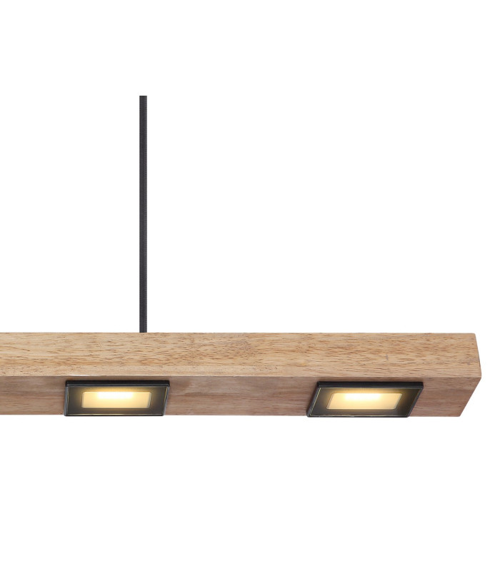 Joya Bar Pendant Ceiling Light Matt Black Satined Glass Shade 6x LED 3000K-4