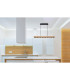 Joya Bar Pendant Ceiling Light Matt Black Satined Glass Shade 6x LED 3000K-7