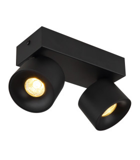 Rae Twin Ceiling Spotlight Matt Black 2x LED 3000K-1