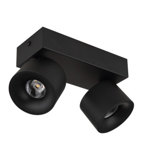 Rae Twin Ceiling Spotlight Matt Black 2x LED 3000K-2
