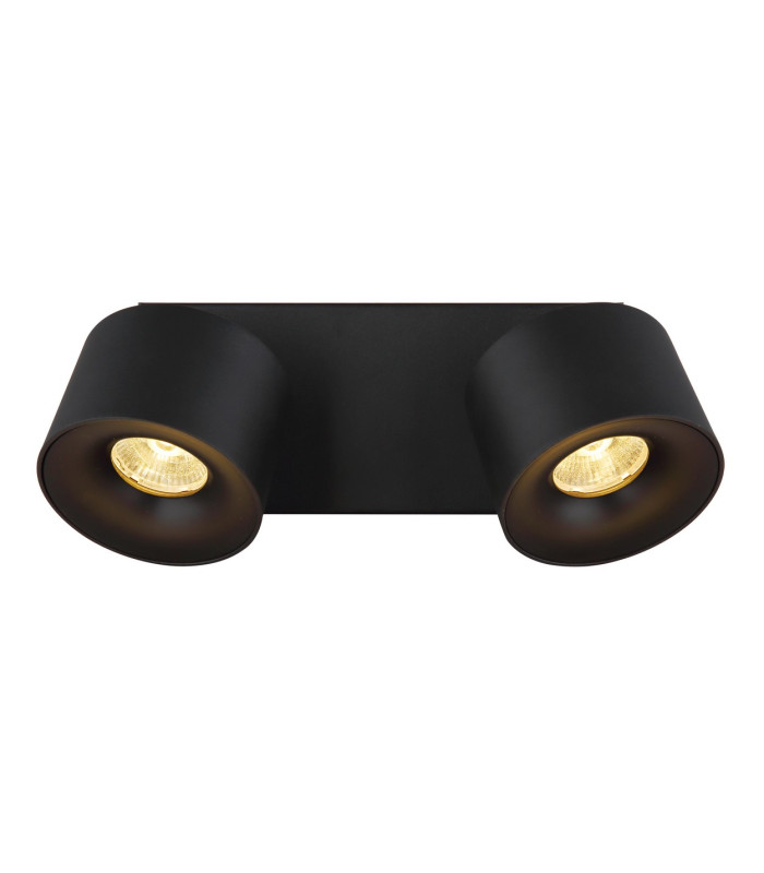 Rae Twin Ceiling Spotlight Matt Black 2x LED 3000K-4