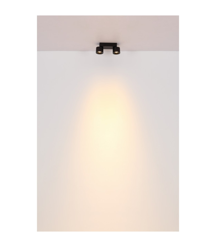 Rae Twin Ceiling Spotlight Matt Black 2x LED 3000K-7