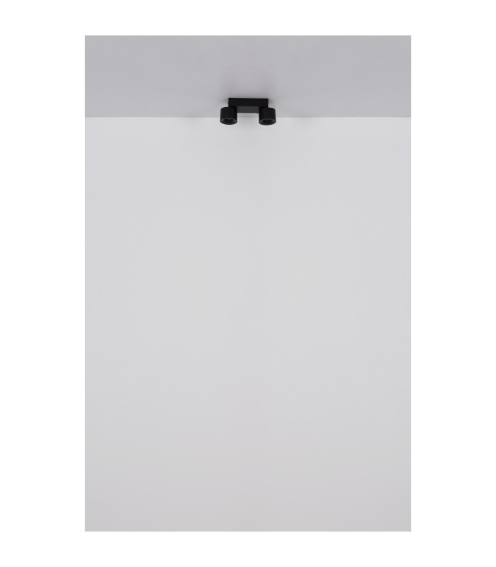Rae Twin Ceiling Spotlight Matt Black 2x LED 3000K-8