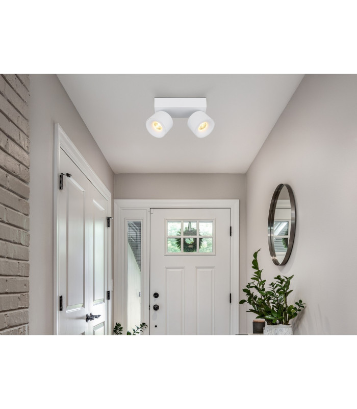 Rae Twin Ceiling Spotlight White Matt 2x LED 3000K-6