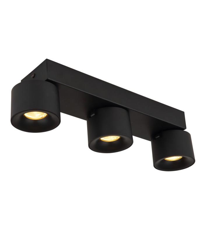 Rae Ceiling Spotlight Bar Matt Black 3x LED 3000K-5