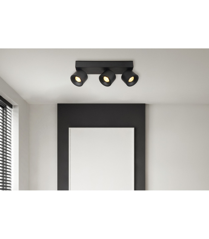 Rae Ceiling Spotlight Bar Matt Black 3x LED 3000K-6