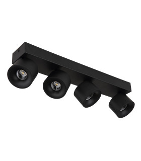 Rae Ceiling Spotlight Bar Matt Black 4x LED 3000K-2