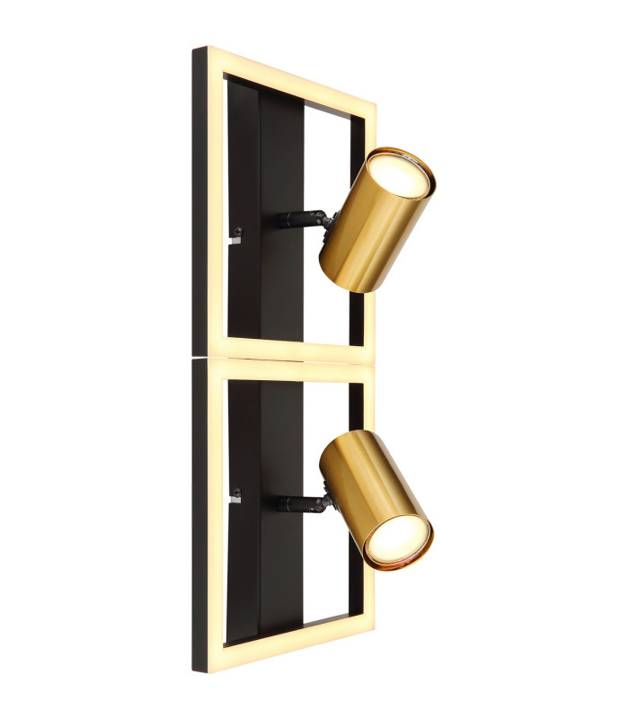 Marrie 2 Square Integrated LED Wall Lamp Matt Black 1x LED 3000K-1