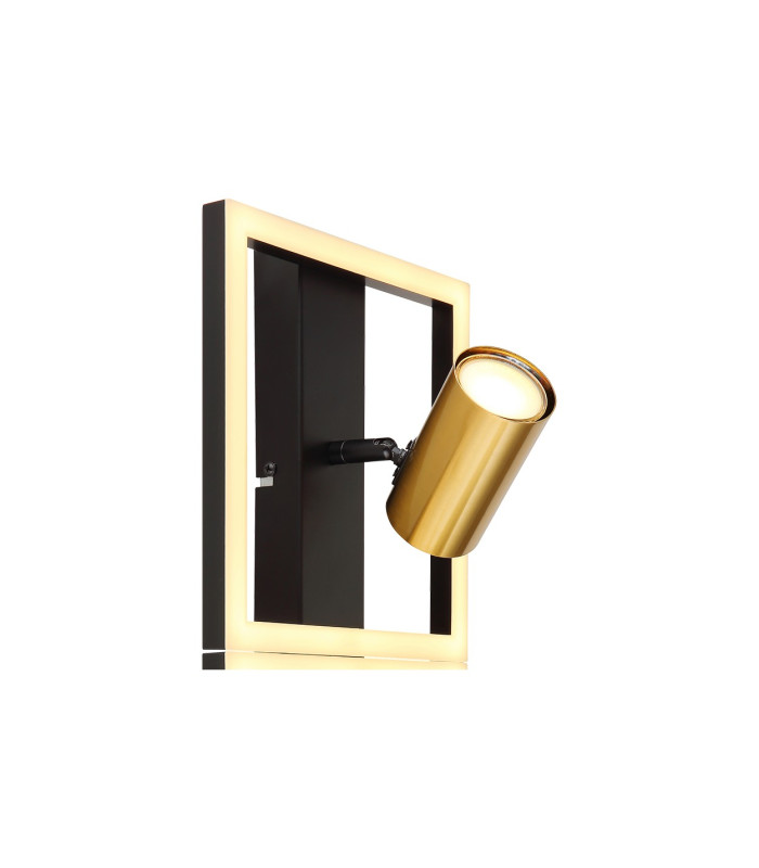 Marrie 2 Square Integrated LED Wall Lamp Matt Black 1x LED 3000K-5