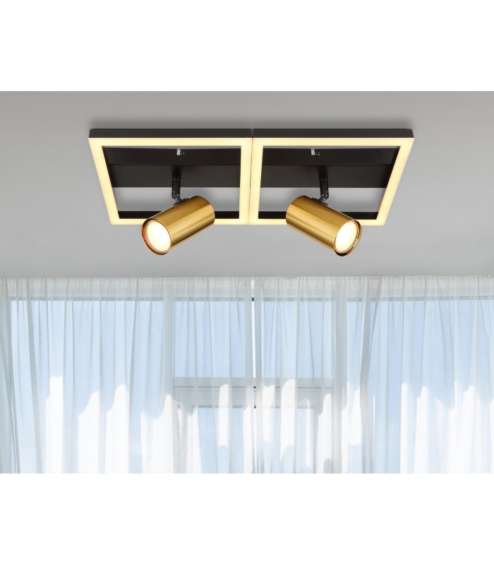 Marrie 2 Square Integrated LED Wall Lamp Matt Black 1x LED 3000K-6