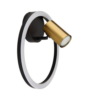 Marrie 1 Ring Integrated LED Wall Lamp Matt Black 2x LED 3000K-2