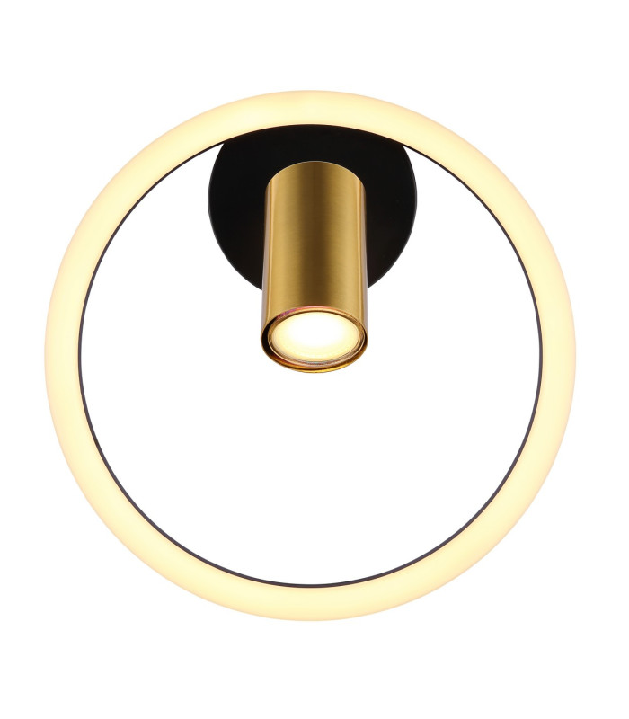 Marrie 1 Ring Integrated LED Wall Lamp Matt Black 2x LED 3000K-3