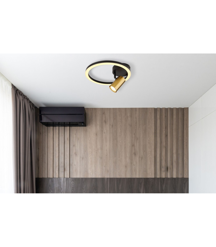 Marrie 1 Ring Integrated LED Wall Lamp Matt Black 2x LED 3000K-4