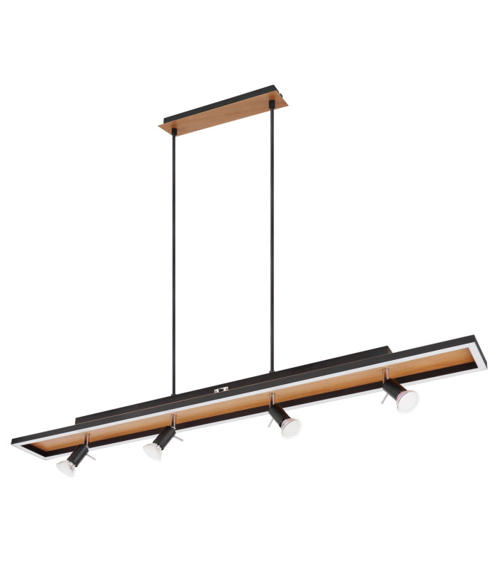 Ida Bar Pendant Ceiling Light Matt Black 2x LED-2