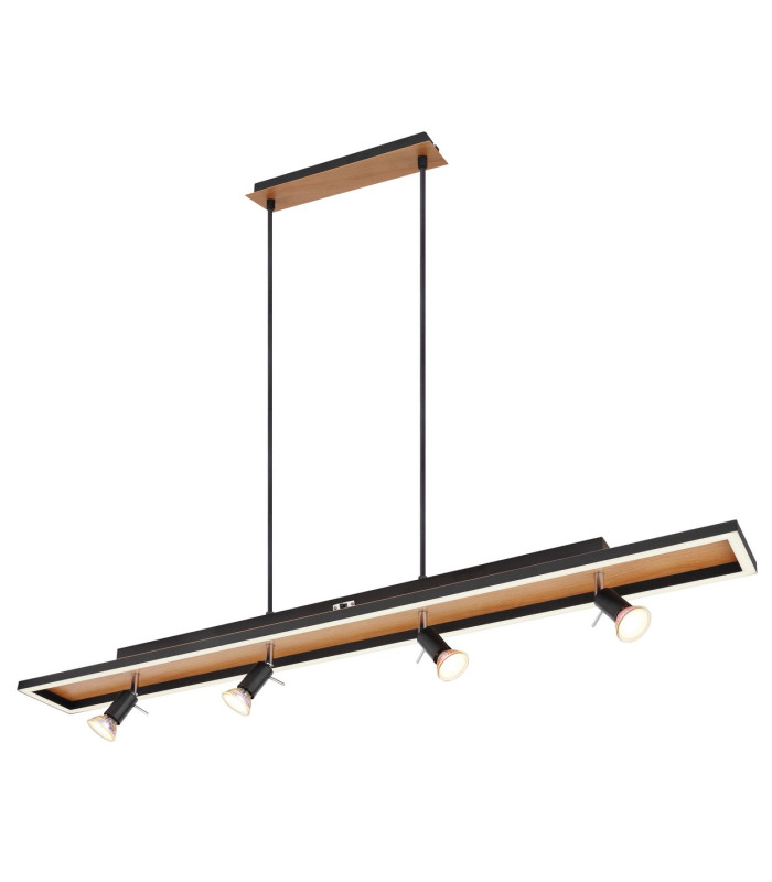Ida Bar Pendant Ceiling Light Matt Black 2x LED-7