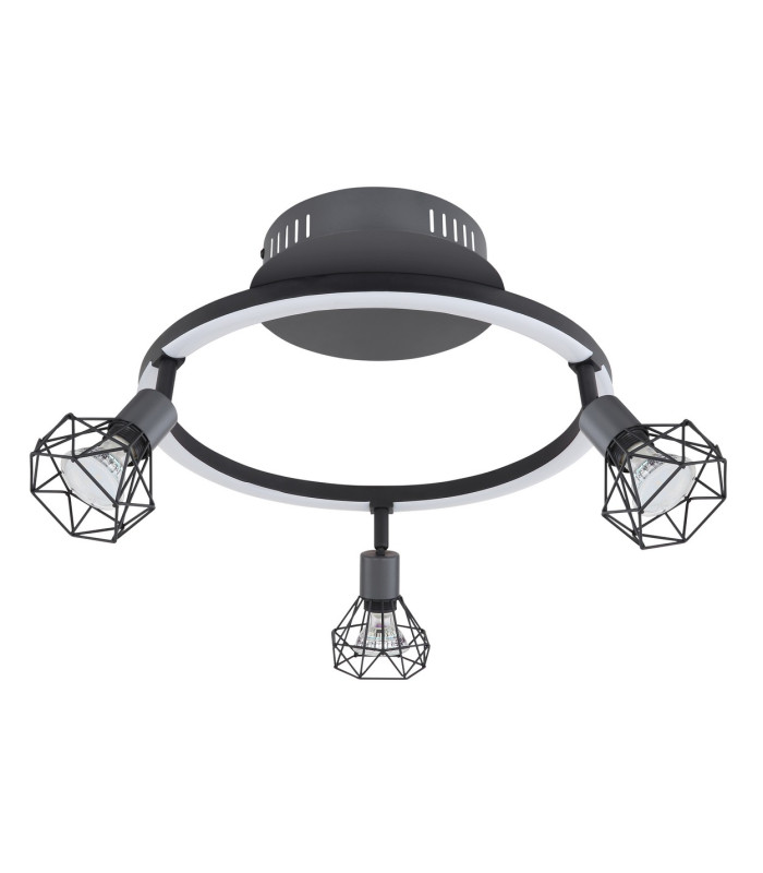Jutta Integrated LED Semi Flush Ceiling Light Graphite 4x LED 3000K-2