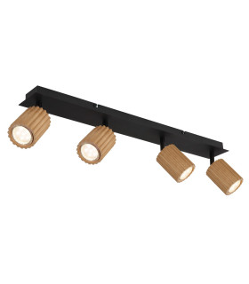 Wenzel Ceiling Spotlight Bar Matt Black 4x GU10-1