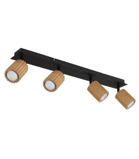 Wenzel Ceiling Spotlight Bar Matt Black 4x GU10-2