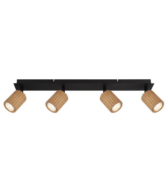 Wenzel Ceiling Spotlight Bar Matt Black 4x GU10-3