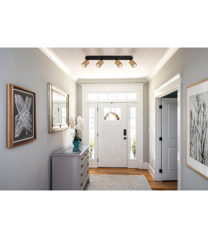 Wenzel Ceiling Spotlight Bar Matt Black 4x GU10-5