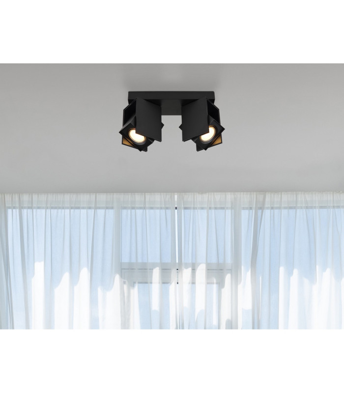 Rory Twin Ceiling Spotlight Matt Black 2x GU10-6
