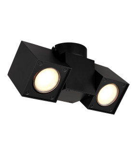Erin Twin Ceiling Spotlight Matt Black 2x GU10-1