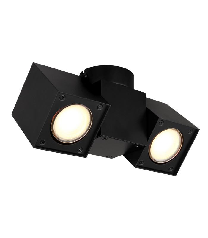 Erin Twin Ceiling Spotlight Matt Black 2x GU10-1