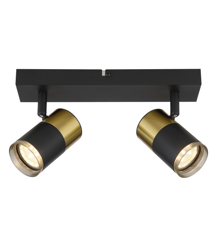 Brisbon Twin Ceiling Spotlight Matt Black 2x GU10-3