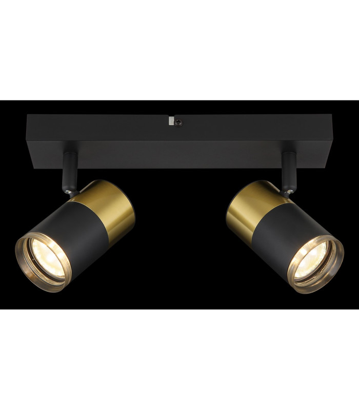 Brisbon Twin Ceiling Spotlight Matt Black 2x GU10-6
