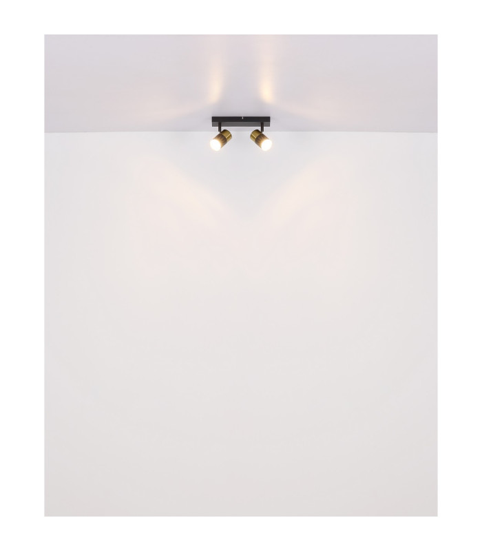 Brisbon Twin Ceiling Spotlight Matt Black 2x GU10-8