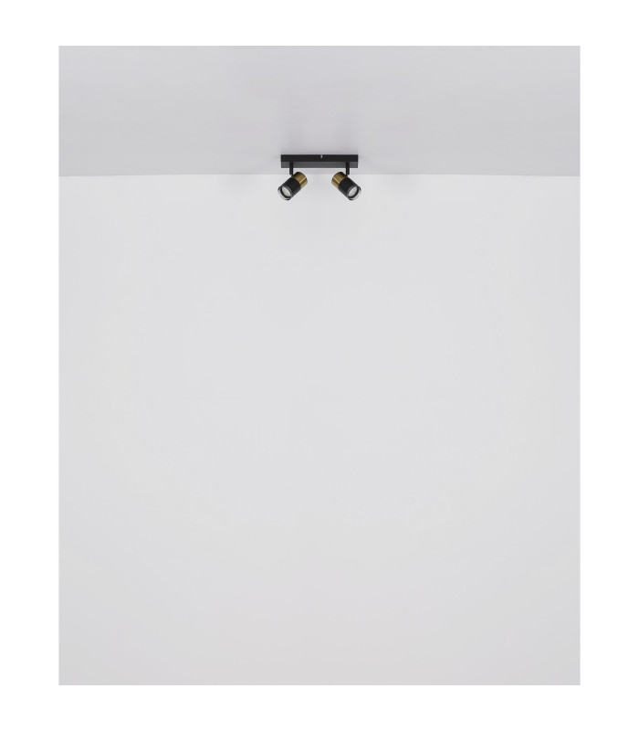 Brisbon Twin Ceiling Spotlight Matt Black 2x GU10-9