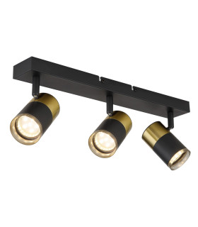 Brisbon Ceiling Spotlight Bar Matt Black 3x GU10-1