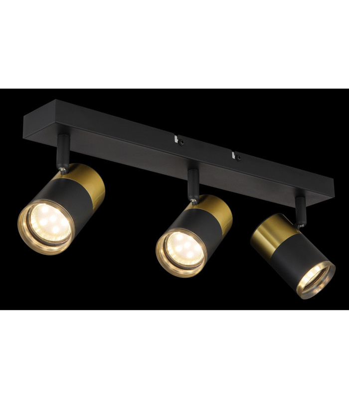 Brisbon Ceiling Spotlight Bar Matt Black 3x GU10-5