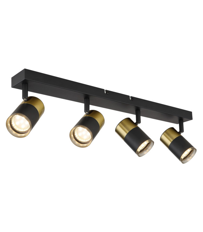 Brisbon Ceiling Spotlight Bar Matt Black 4x GU10-1