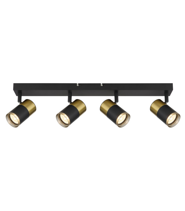 Brisbon Ceiling Spotlight Bar Matt Black 4x GU10-3