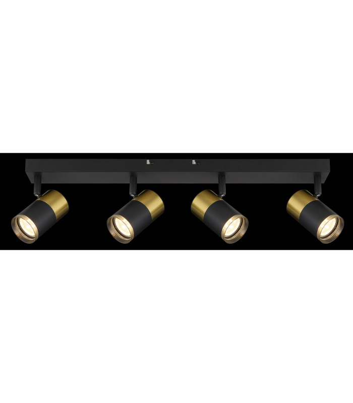Brisbon Ceiling Spotlight Bar Matt Black 4x GU10-7