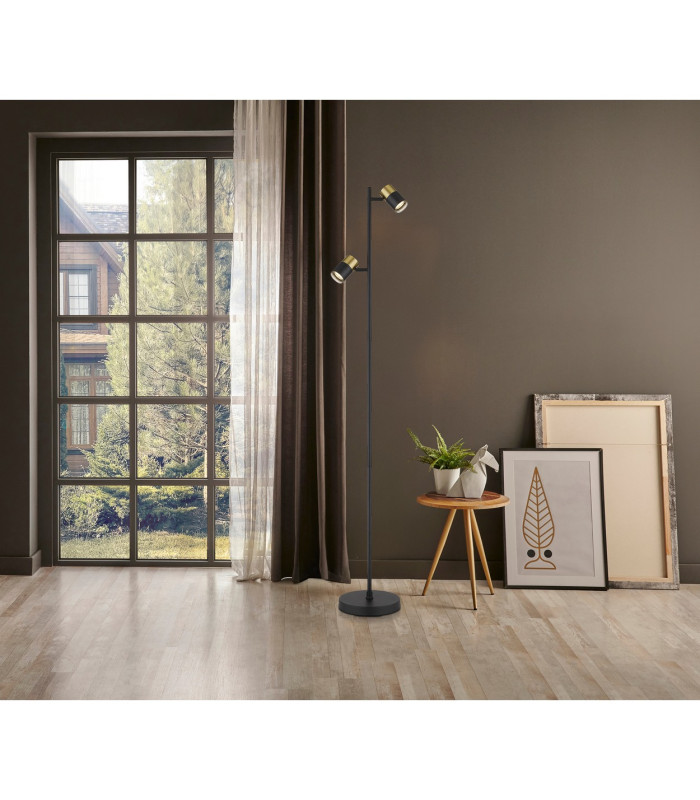Brisbon Multi Arm Floor Lamp Matt Black 2x GU10-6