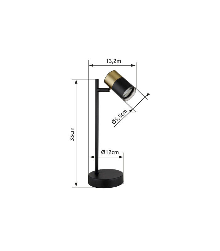 Brisbon Desk Task Lamp Matt Black 1x GU10-6
