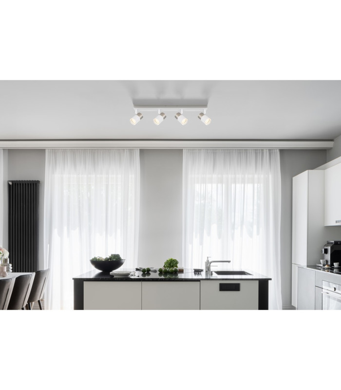 Brisbon Ceiling Spotlight Bar White Matt 4x GU10-8