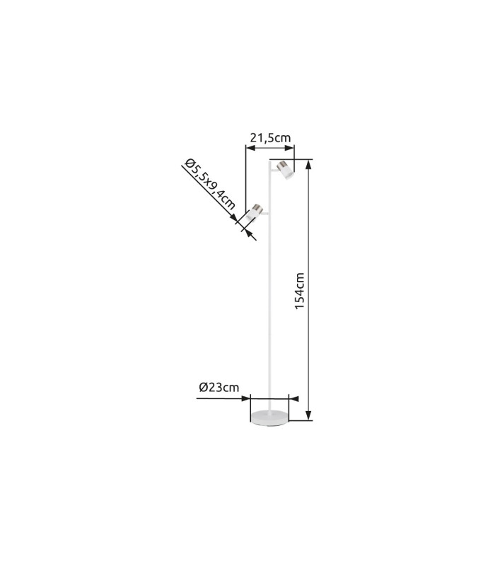 Brisbon Multi Arm Floor Lamp White Matt 2x GU10-7
