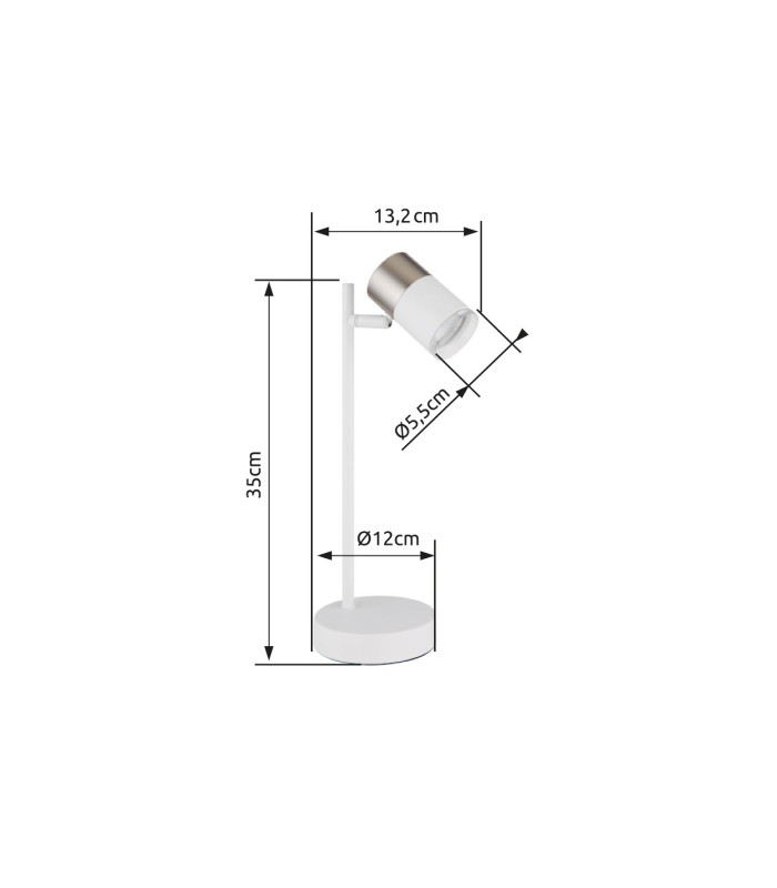 Brisbon Desk Task Lamp White Matt 1x GU10-6