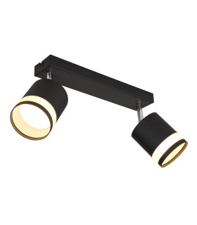 Lucero Twin Ceiling Spotlight Matt Black 2x GX53 3000K-1