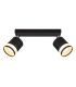 Lucero Twin Ceiling Spotlight Matt Black 2x GX53 3000K-3