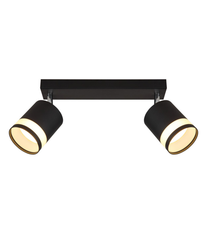 Lucero Twin Ceiling Spotlight Matt Black 2x GX53 3000K-3