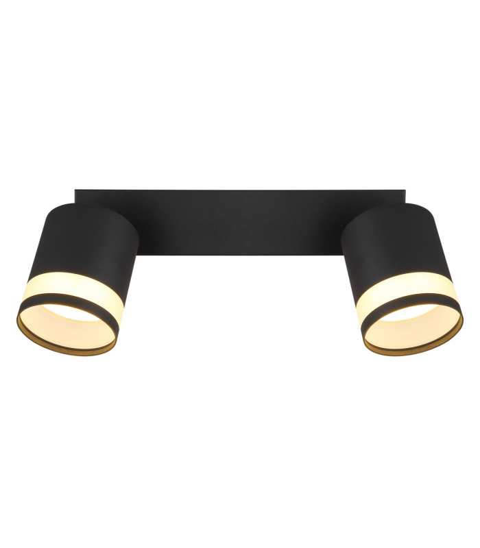 Lucero Twin Ceiling Spotlight Matt Black 2x GX53 3000K-4