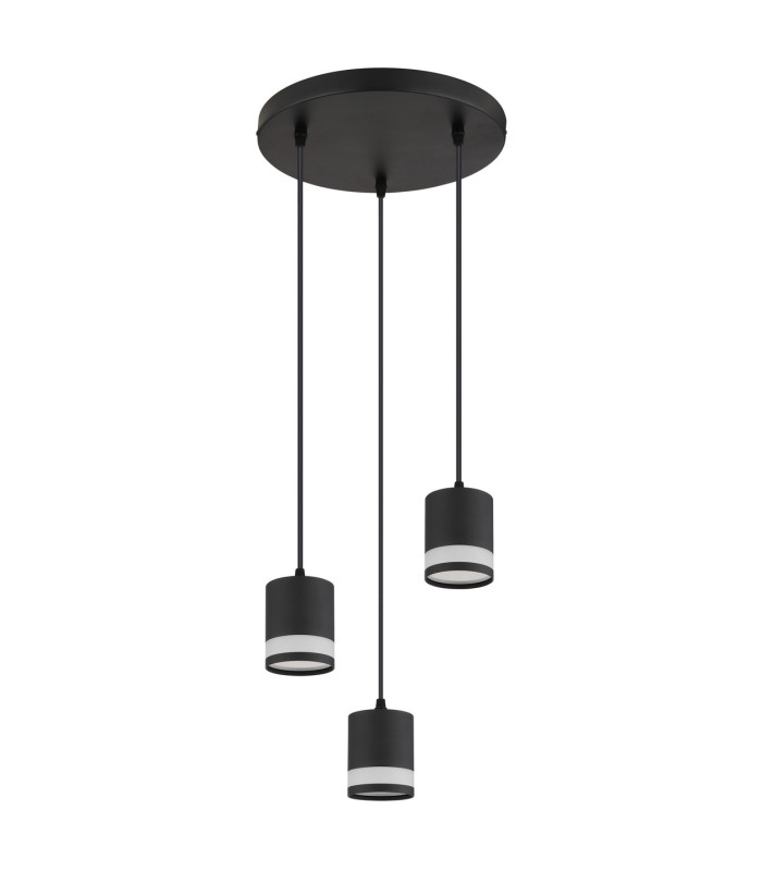 Lucero Cluster Pendant Ceiling Light Matt Black 3x GX53 3000K-2